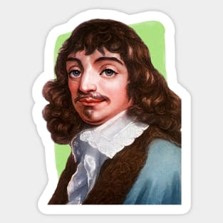 French Philosopher René Descartes illustration Sticker